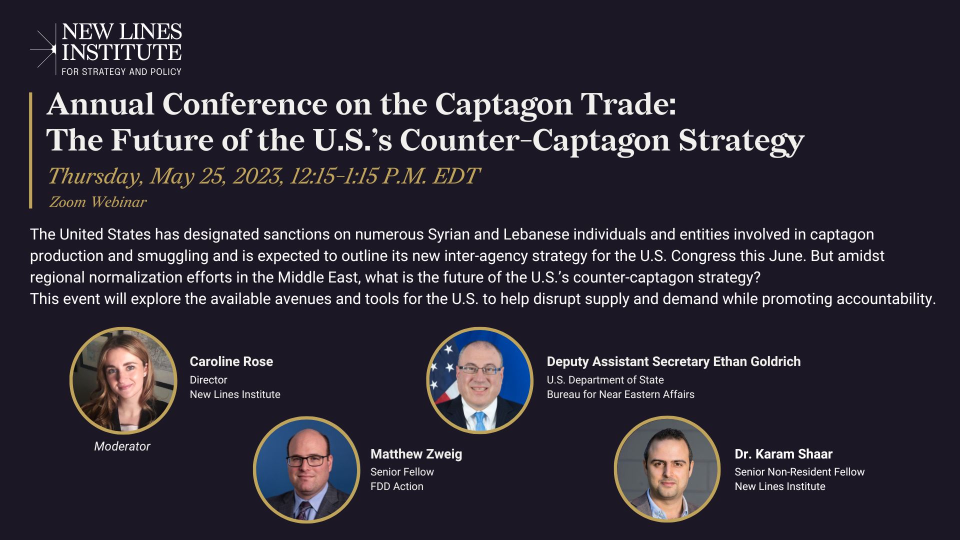 Annual Conference on the Captagon Trade