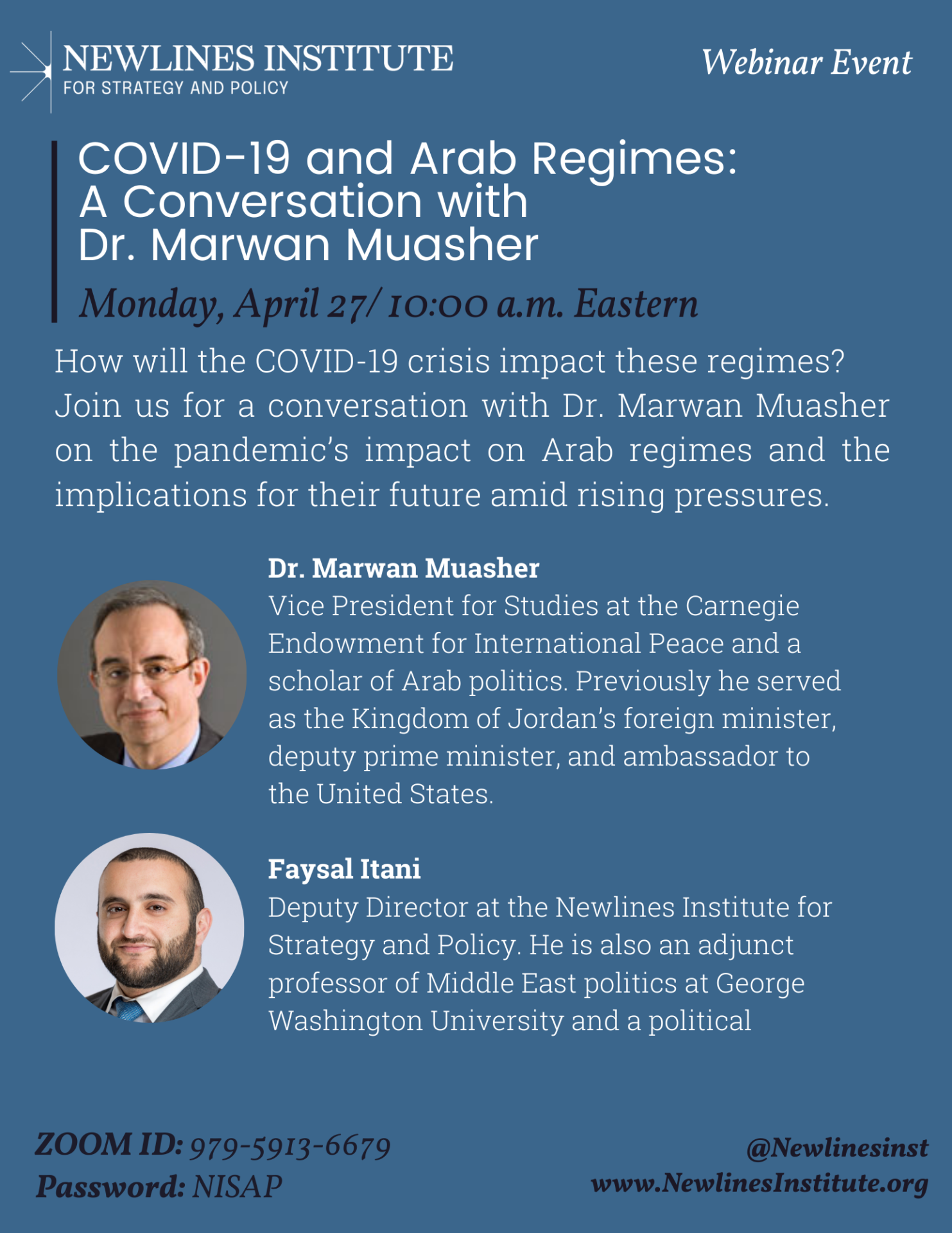 COVID-19 and Arab Regimes: A Conversation with Dr. Marwan Muasher