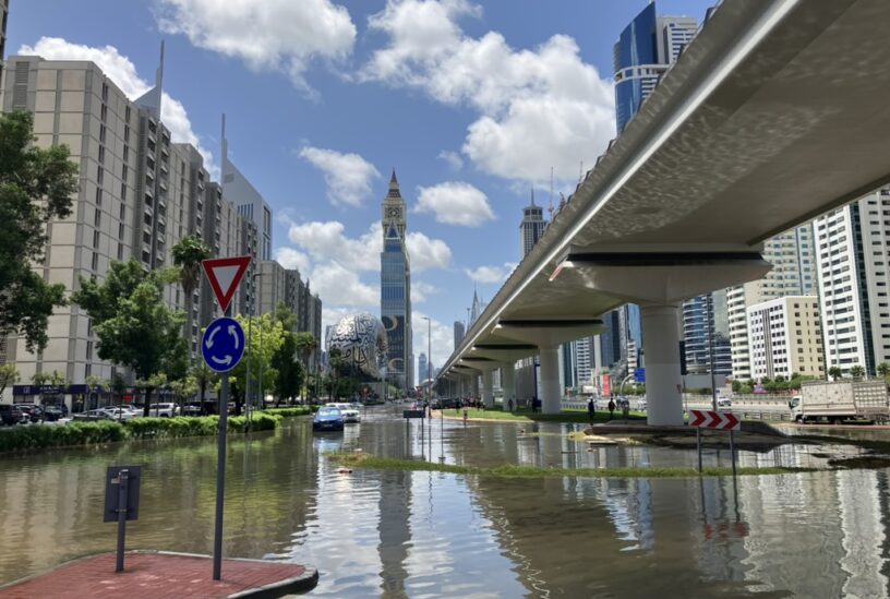 Photo taken in flooded Dubai (credit: Eugene Chausovsky)