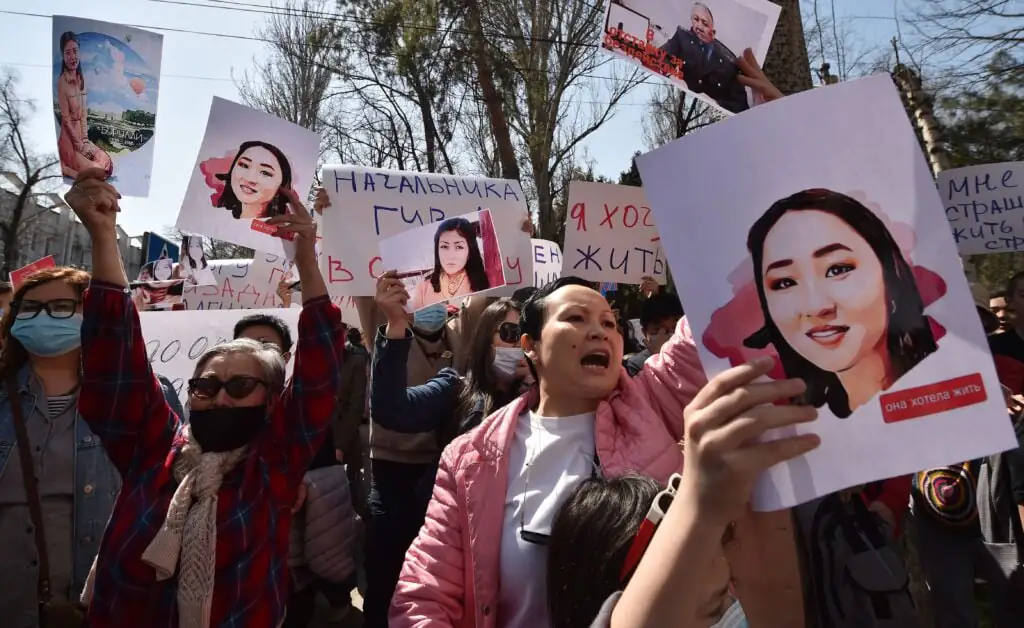 KYRGYZSTAN-RALLY-CRIME-MARRIAGE-PROTEST