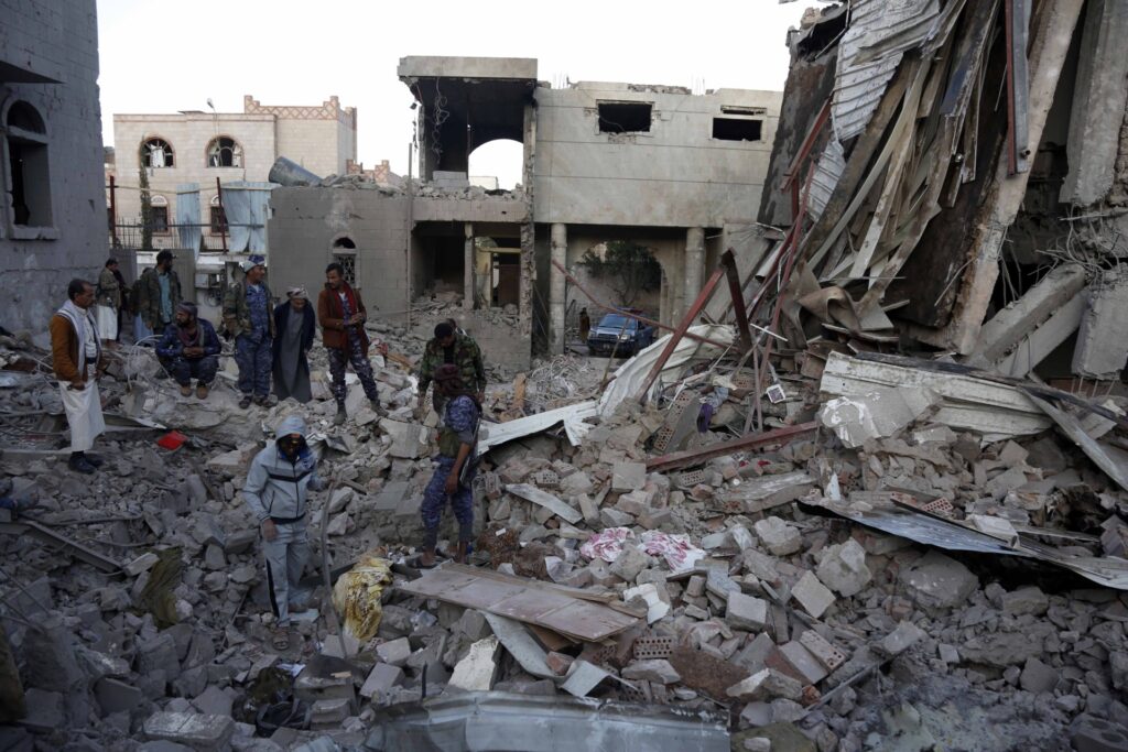 Arab coalition forces strike Sanaa in response to attack on UAE