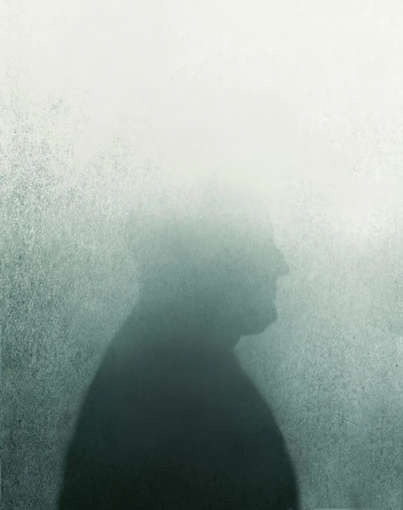 Shadow of disappearing man