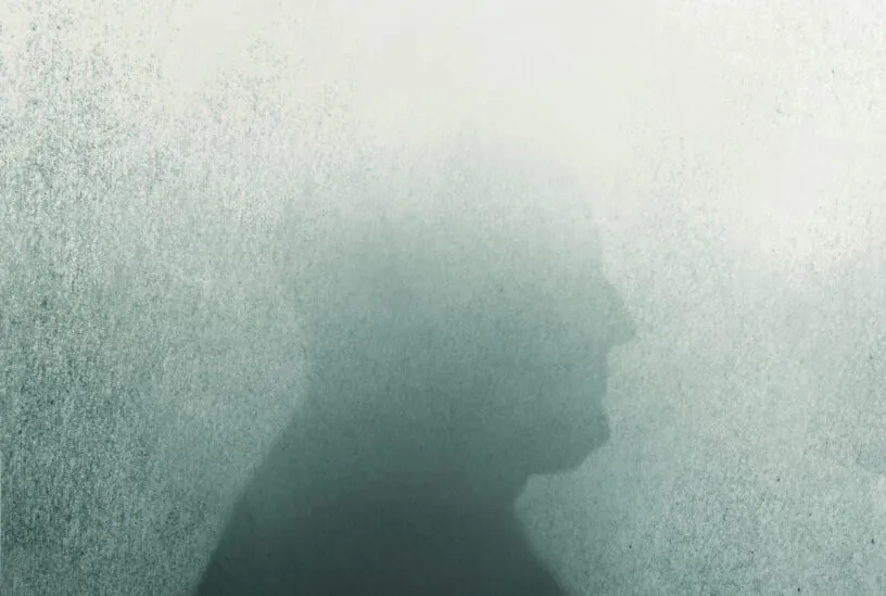 Shadow of disappearing man