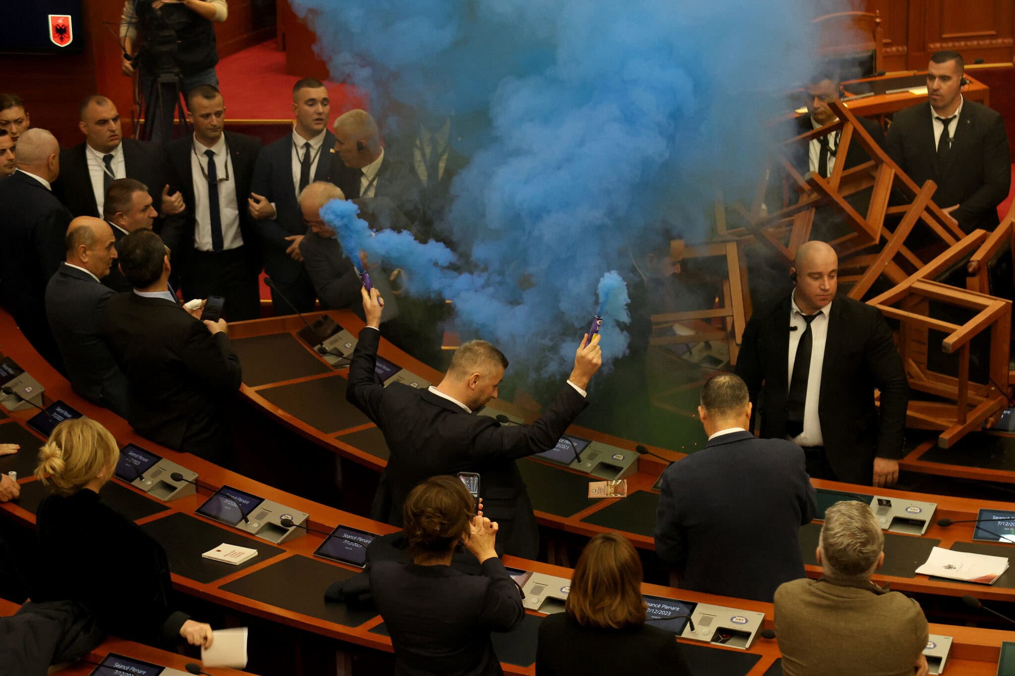 TOPSHOT-ALBANIA-POLITICS-PARLIAMENT