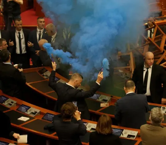 TOPSHOT-ALBANIA-POLITICS-PARLIAMENT