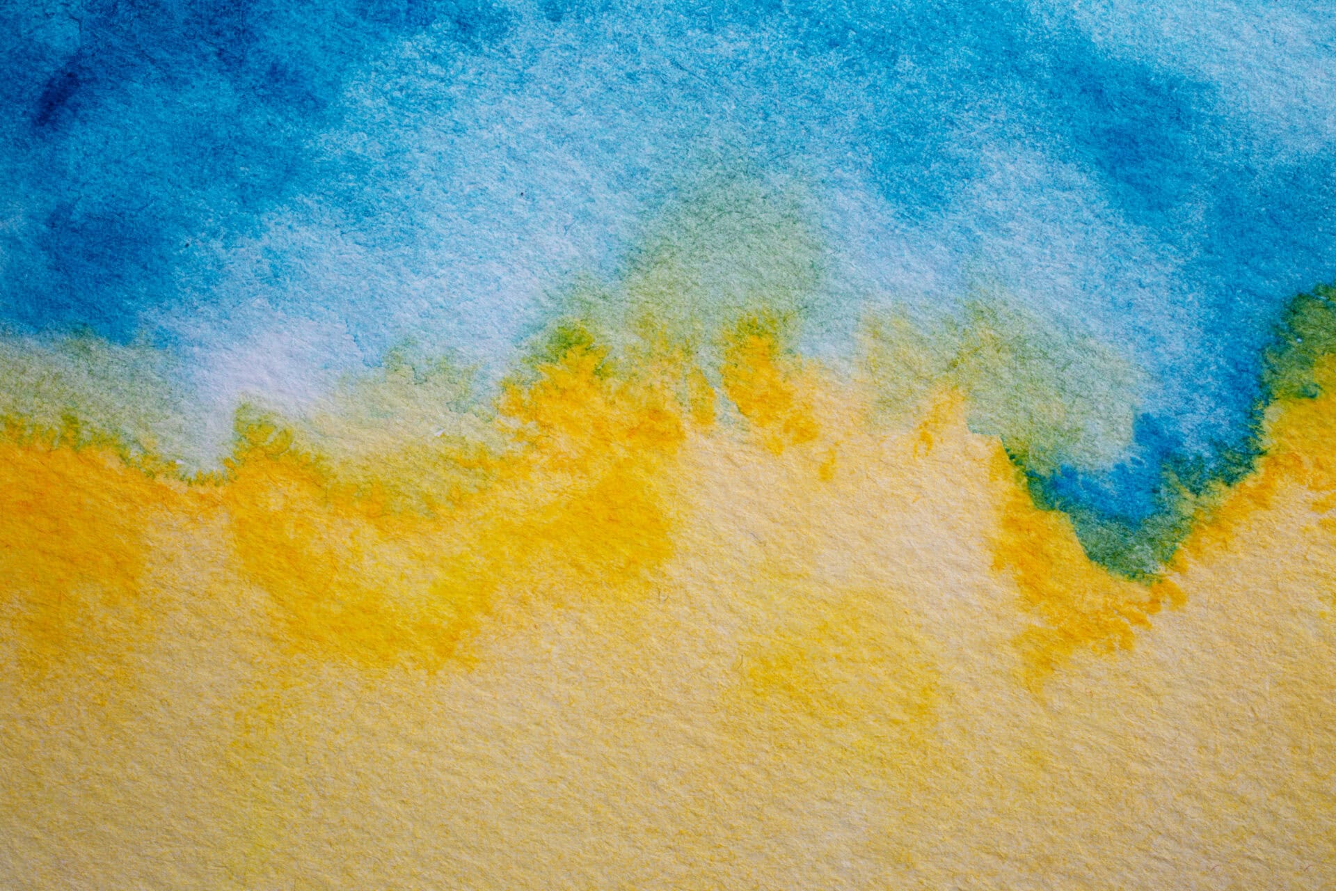 Yellow and blue watercolor abstract background.Good for text overlay.