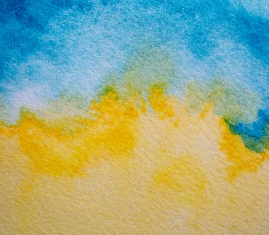 Yellow and blue watercolor abstract background.Good for text overlay.