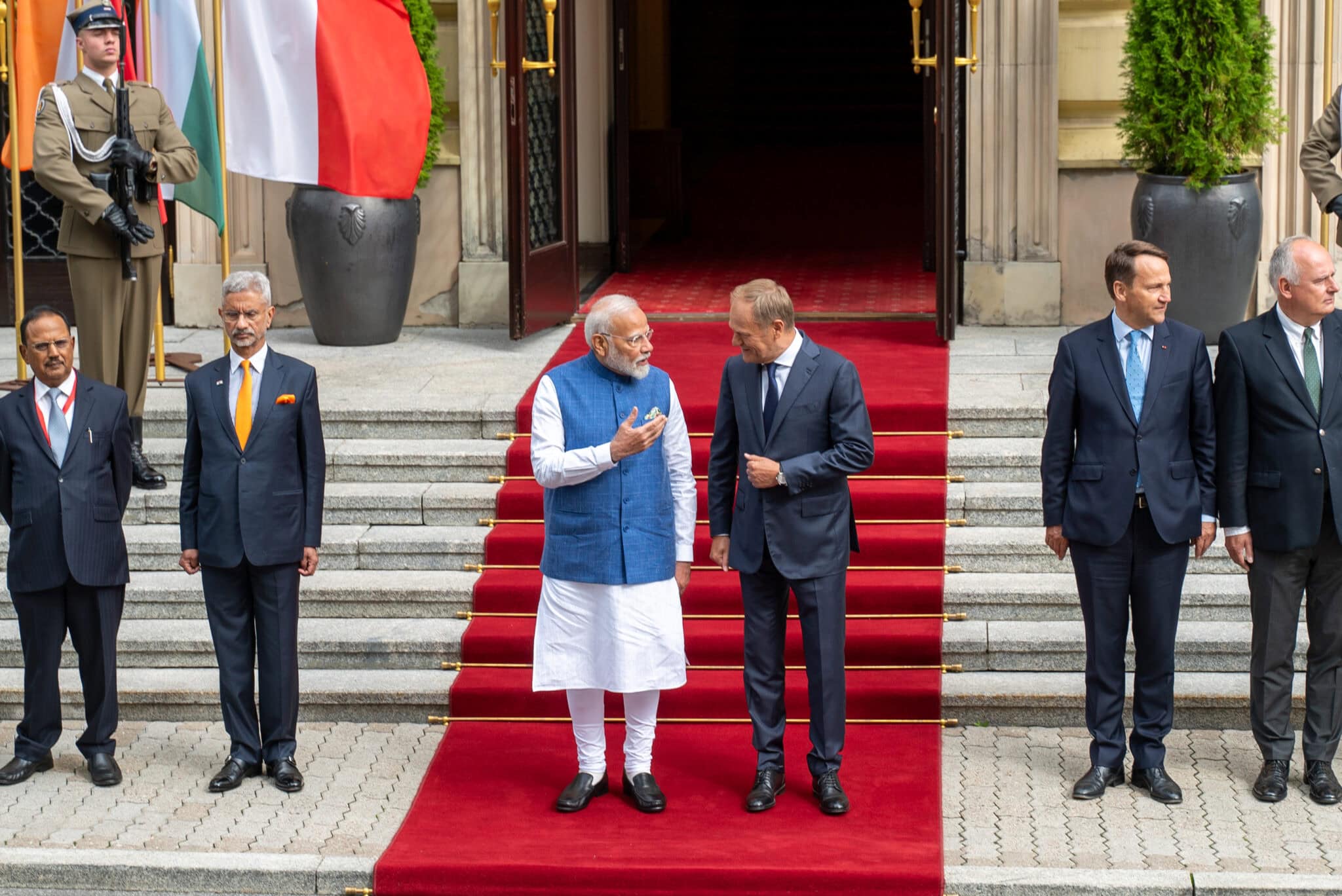 Polish Prime Minister Donald Tusk and Indian Prime Minister