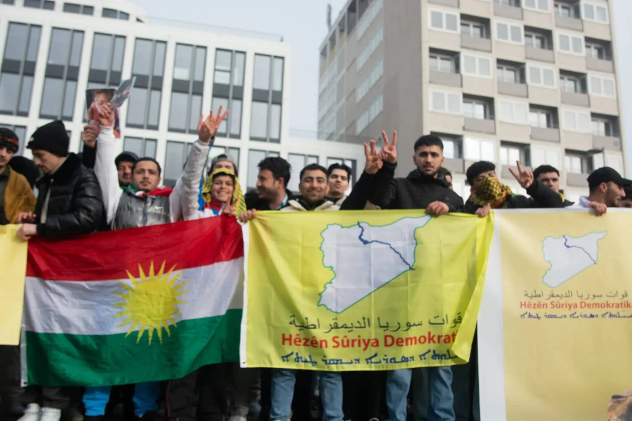 Kurdish Activists Demo For Autonomous Kurdish Bloc In Cologne