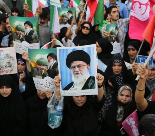 Protest in Tehran against Israel’s attacks on Iran