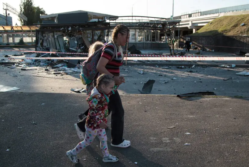 Russian strike damages infrastructure of Sviatoshyn metro station in Kyiv