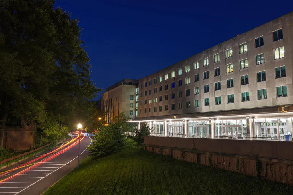U.S. Department of State at Night