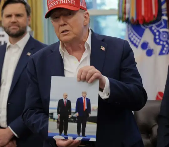 President Donald Trump Makes Announcement From The Oval Office