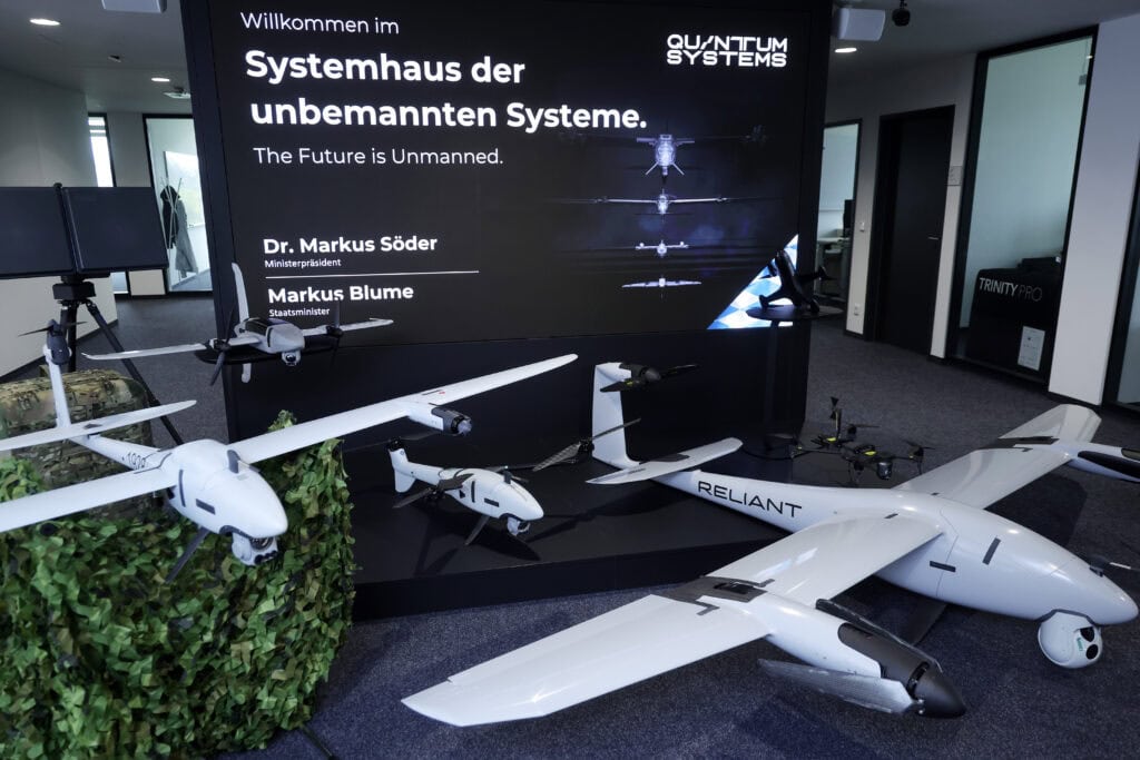 Bavarian Premier Soeder Visits Quantum Systems Drones Manufacturer