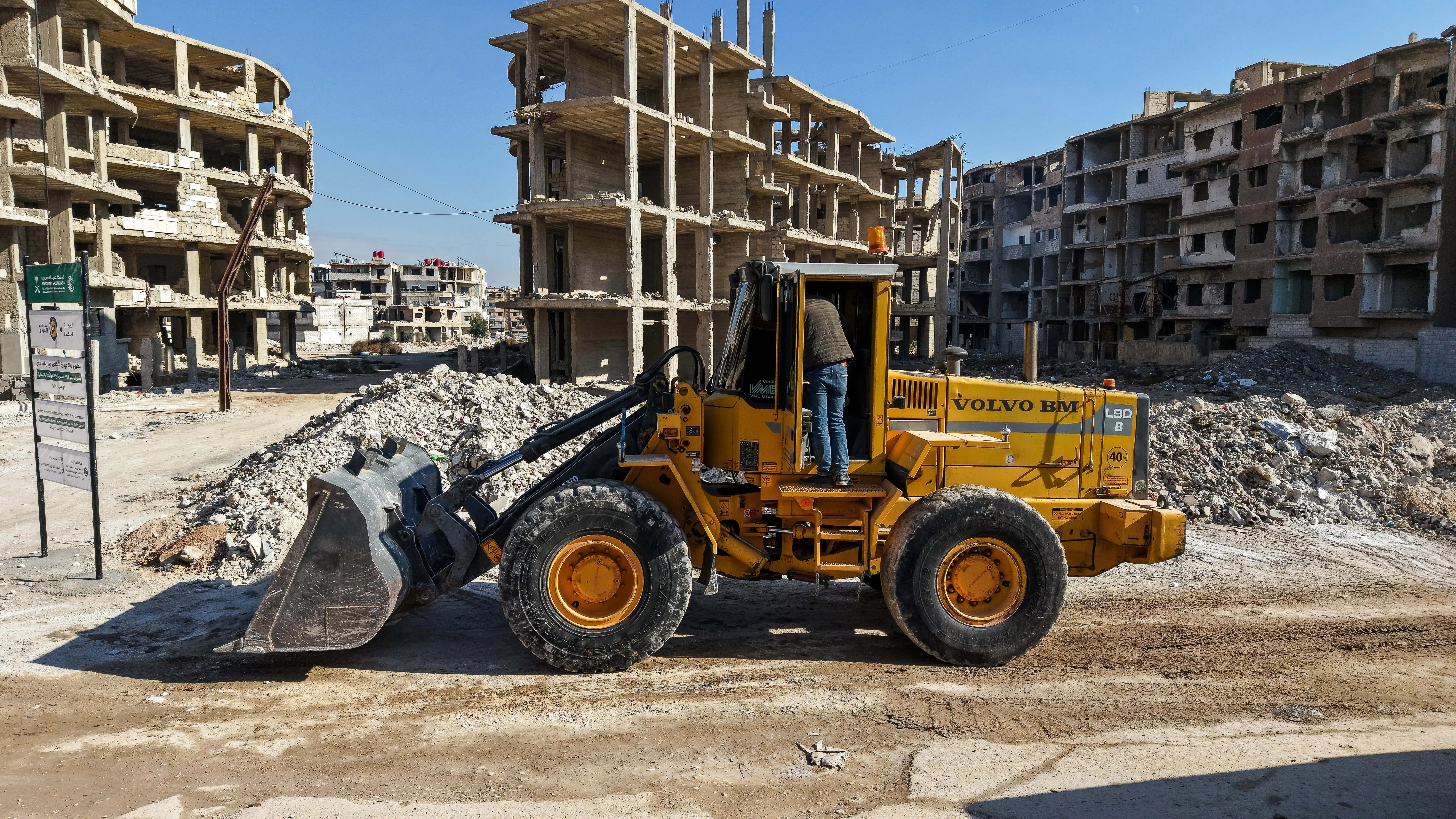Start Of Debris Removal And Recycling Projects In Syria