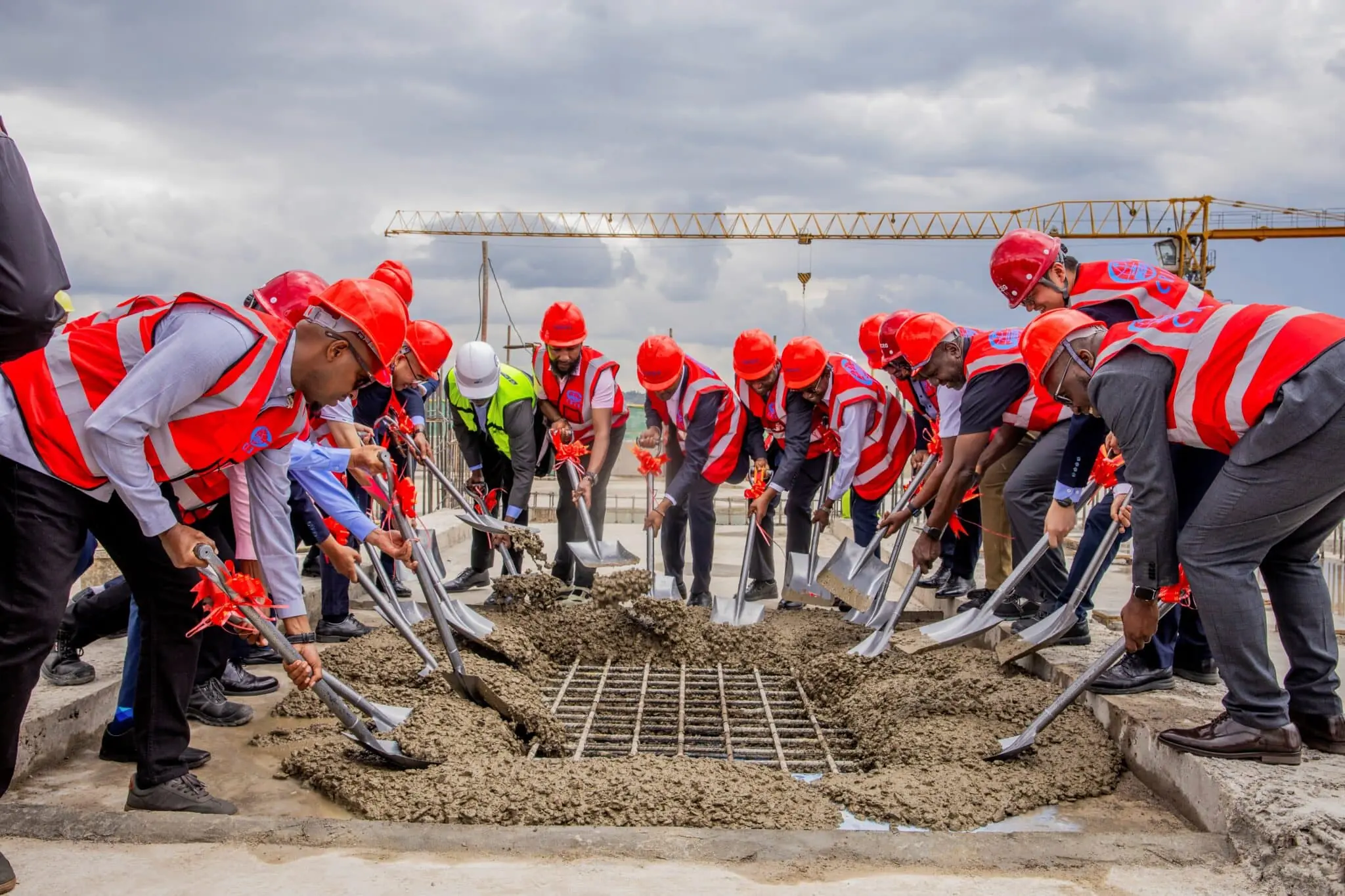 RWANDA-KIGALI-FINANCIAL AND BUSINESS SQUARE-TOPPING-OUT