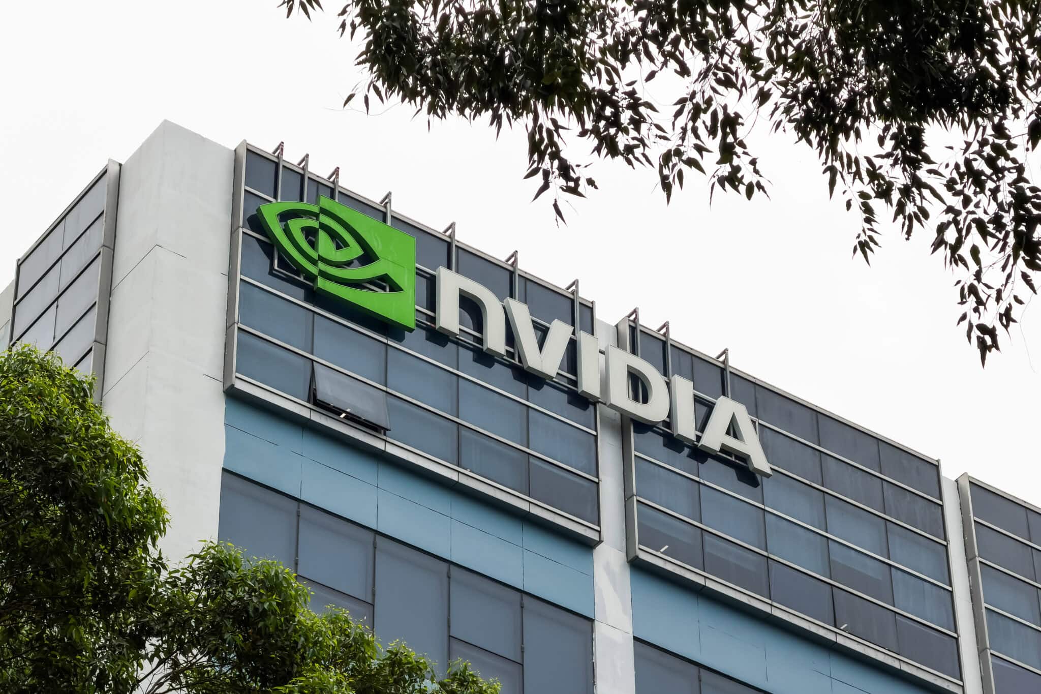 NVIDIA Logo Displayed On Office Building In Shenzhen