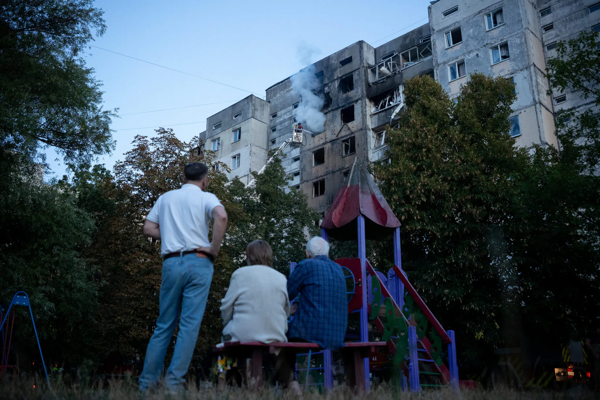 Aftermath Of Russian Drone Attacks On Kyiv And Its Outskirts