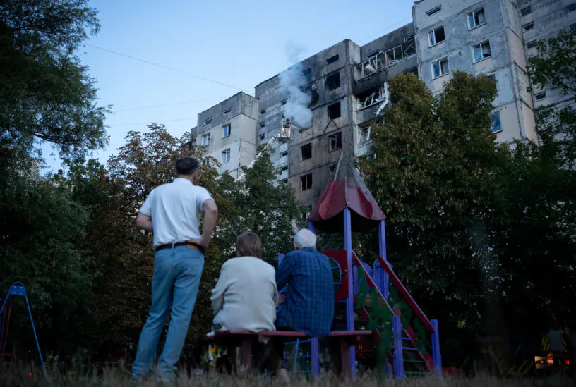 Aftermath Of Russian Drone Attacks On Kyiv And Its Outskirts
