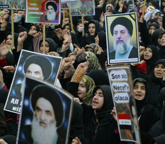 Turkish Shiite Muslims carry 26 February