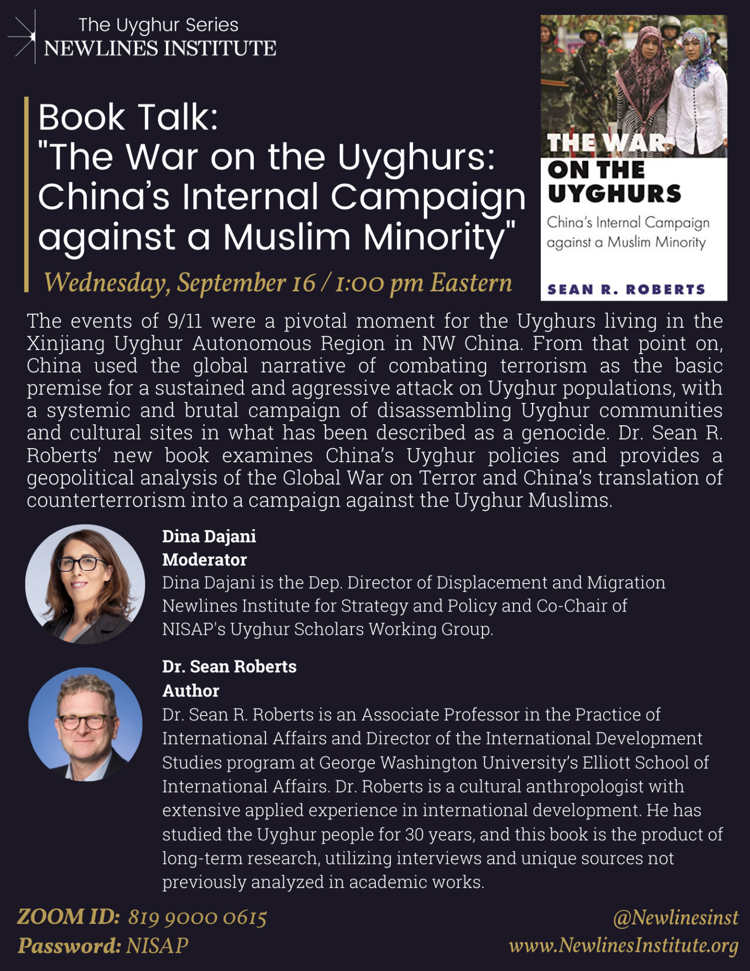 The War on the Uyghurs: Book Talk with Dr. Sean Roberts